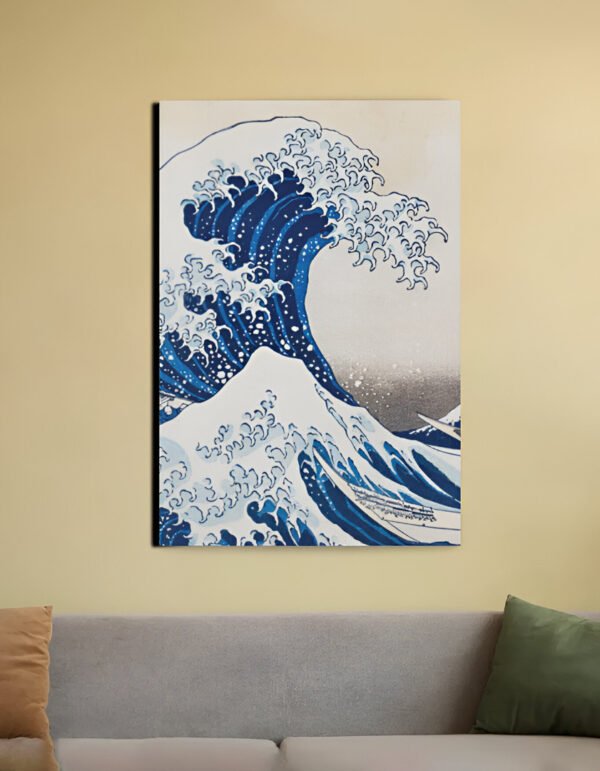 The Great Wave off Kanagawa – Canvas Wall Art (20X30 INCHES) - UPSCALED The Great Wave off Kanagawa – Katsushika Hokusai (Canvas Wall Art)