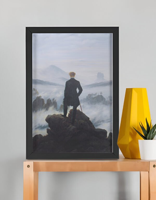 Wanderer above the Sea of Fog – Caspar David Friedrich (Framed Art Print) A3 - UPSCALED Wanderer above the Sea of Fog – Caspar David Friedrich (Framed Art Print)